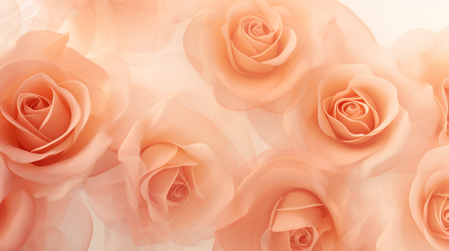 柔和桃色渐变半透明玫瑰花背景图片