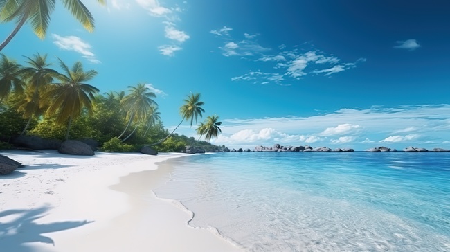 美丽的热带沙滩海边背景图片图片