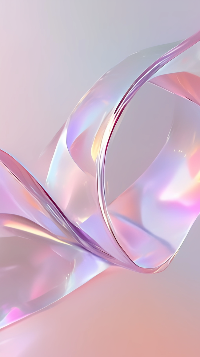 粉彩透明质感流动变幻的玻璃色彩素材图片