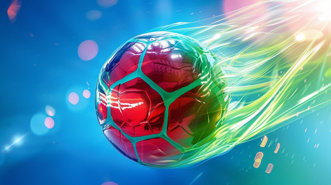 彩色场景纹理足球立体展示的背景图片