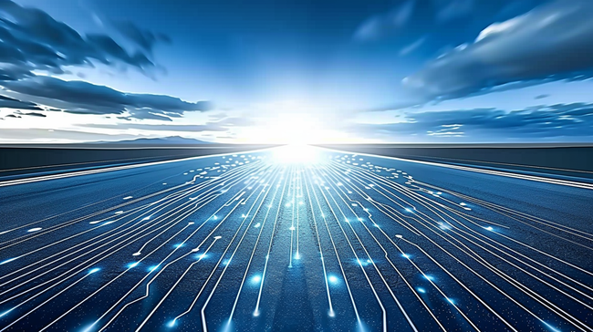 未来科技网络通信光纤高速公路素材图片