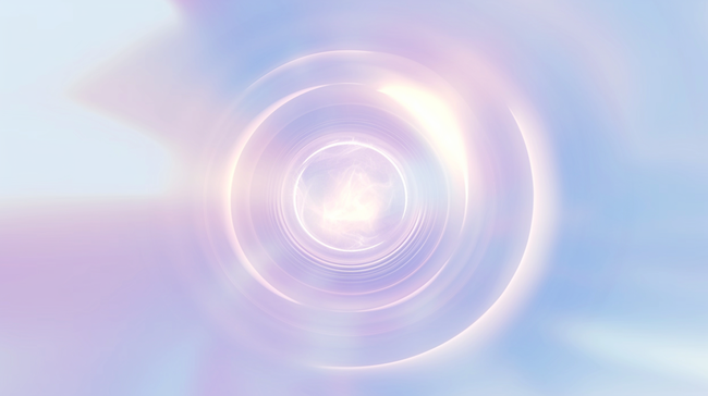 蓝粉色抽象同心圆螺旋波纹霓虹光效背景图片