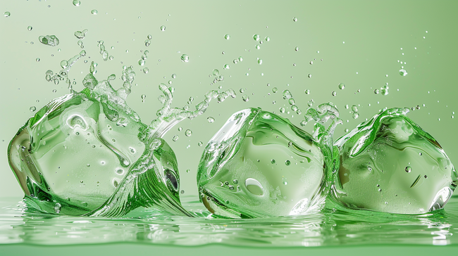 绿色简约气泡水泡纹理简约背景图片