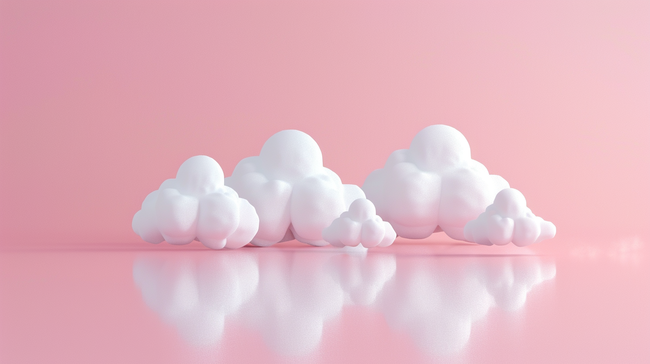 粉色云朵唯美合成创意素材背景图片