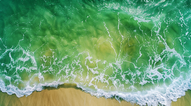 绿色夏季海边水面背景图片