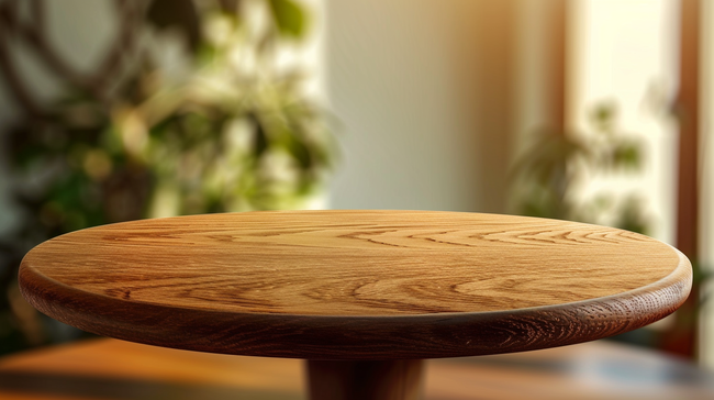 中式简约桌面上木质纹理垫板的背景图片