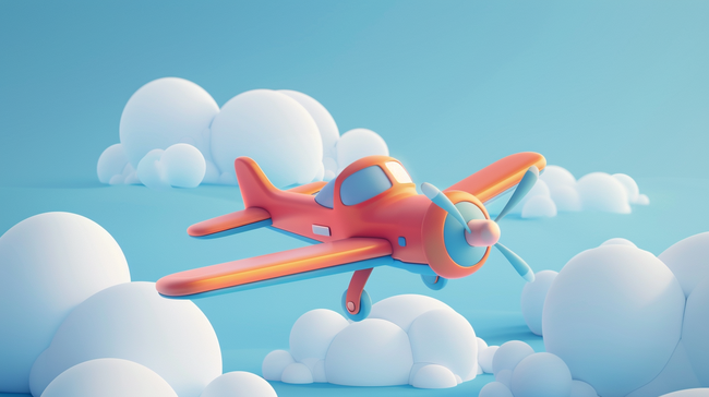 六一儿童节梦想飞机3D直升飞机设计图片