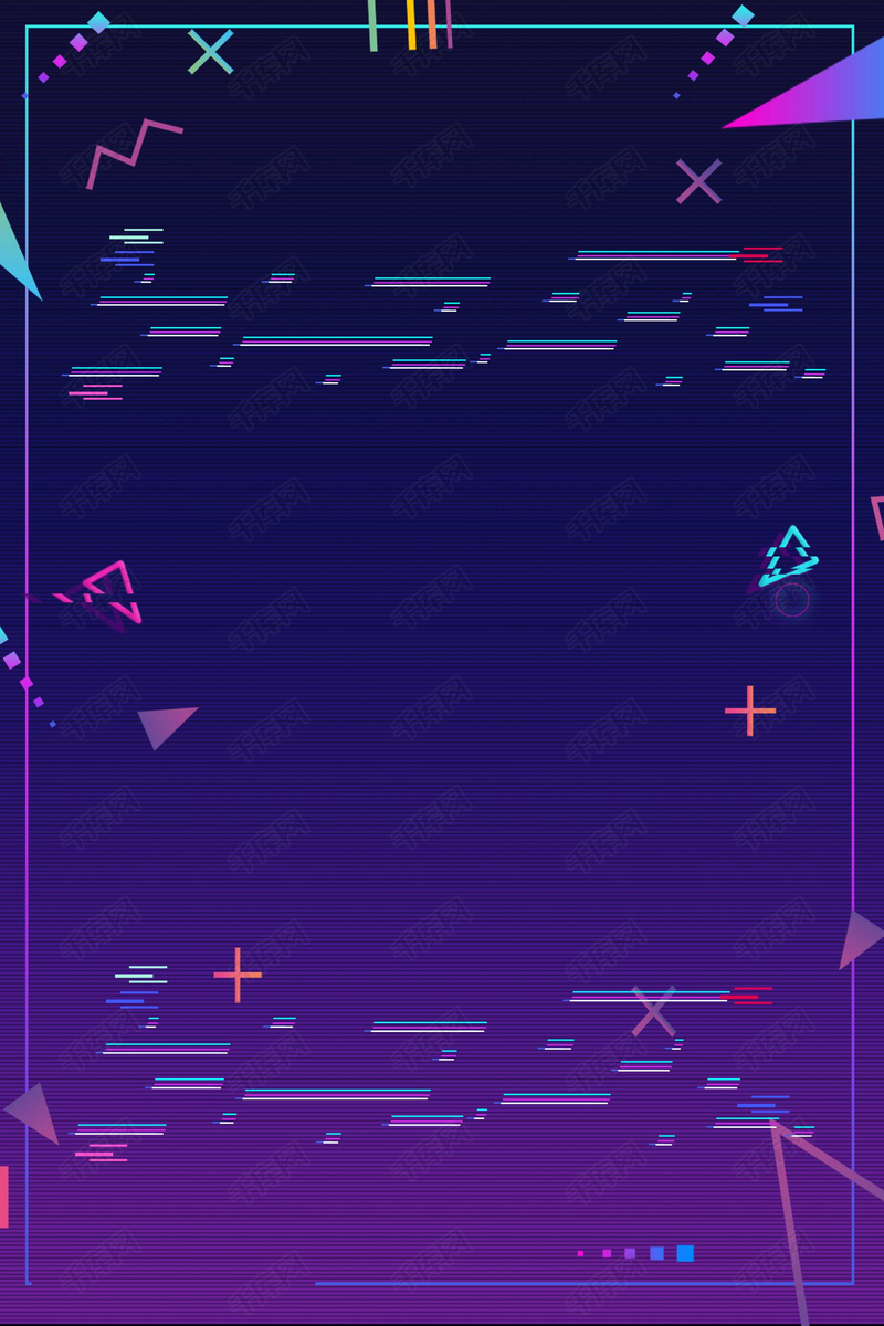 抖音风故障风促销海报设计背景图片免费下载_