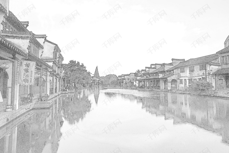 复古中国风南浔古镇美景背景图片免费下载_海