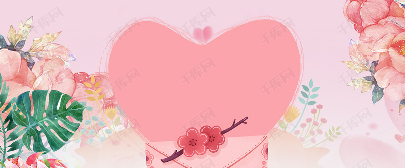 唯美小清新鲜花粉色女生节背景图片免费下载_