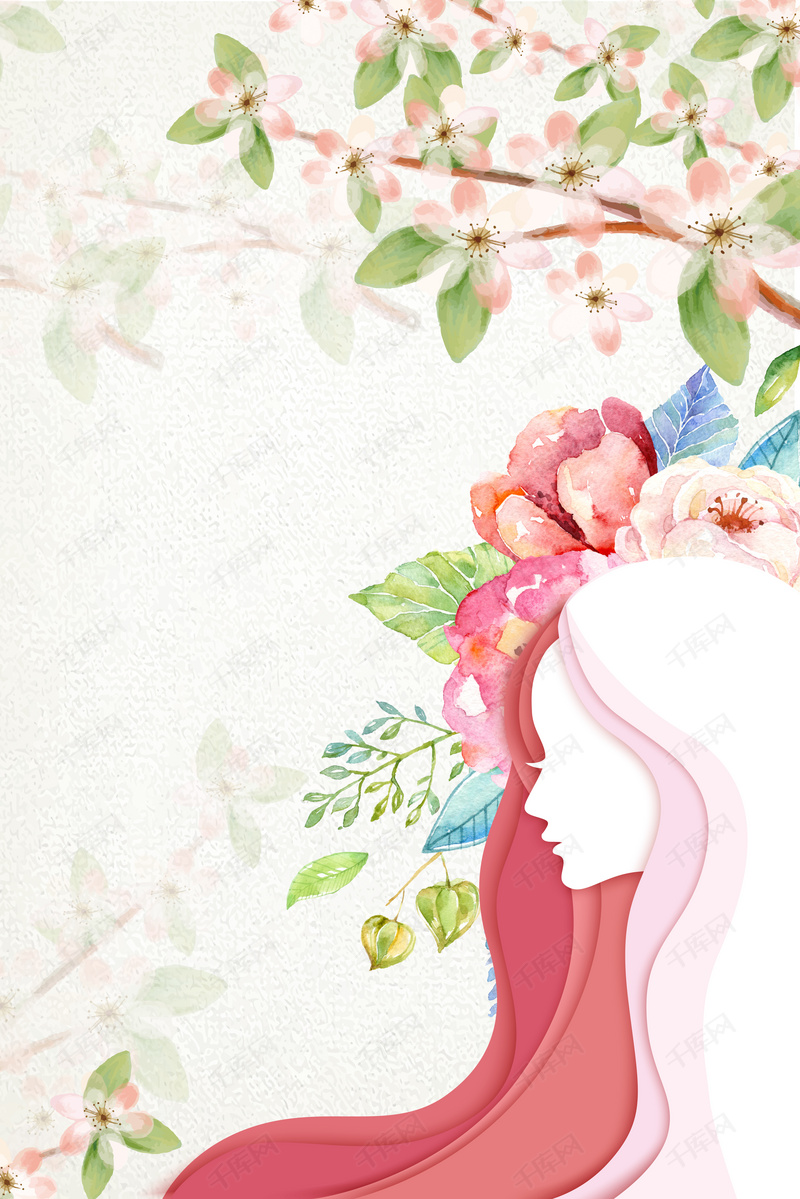 温馨女神节38节海报背景图片免费下载_广告背