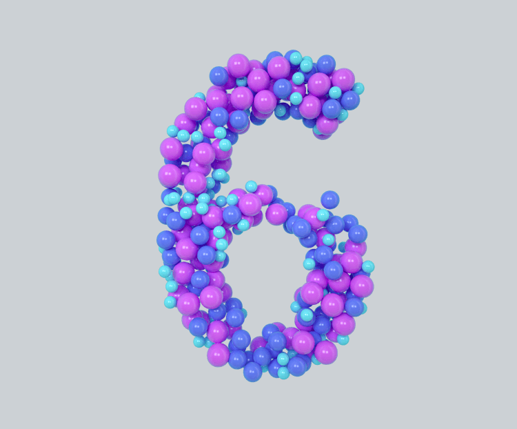 C4D气球立体数字6