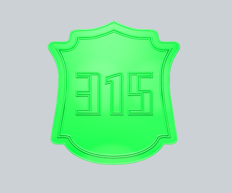 C4D315绿色立体盾牌