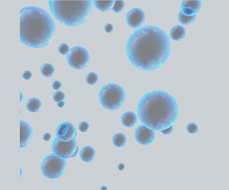 圆形蓝色气泡png