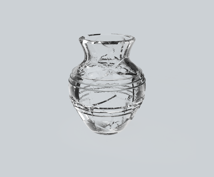 c4d花瓶摆件透明