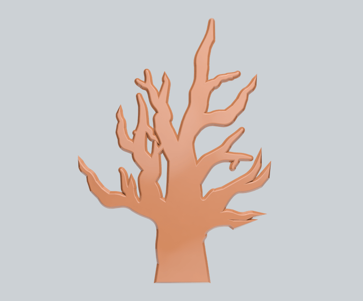 C4D褐色立体树木