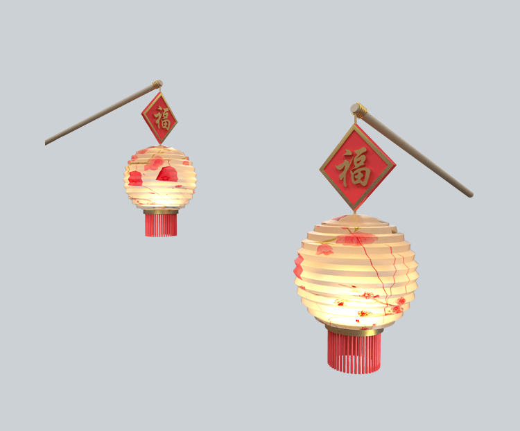 春节元宵节传统发光灯笼