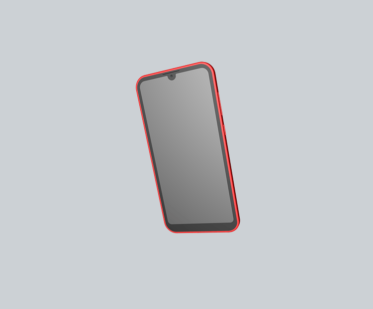 红色3d全面屏手机