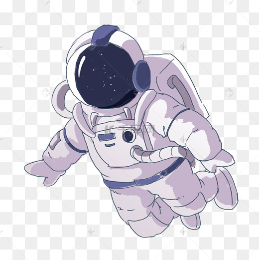 航天的宇航员卡通插画图片
