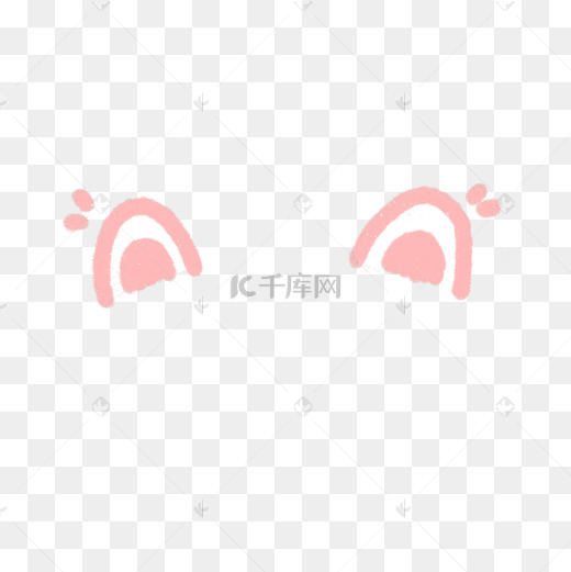 猫耳朵卡通素材图片