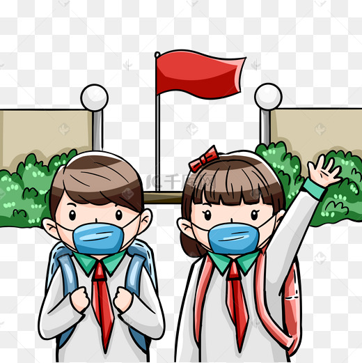 疫情结束学校开学图片