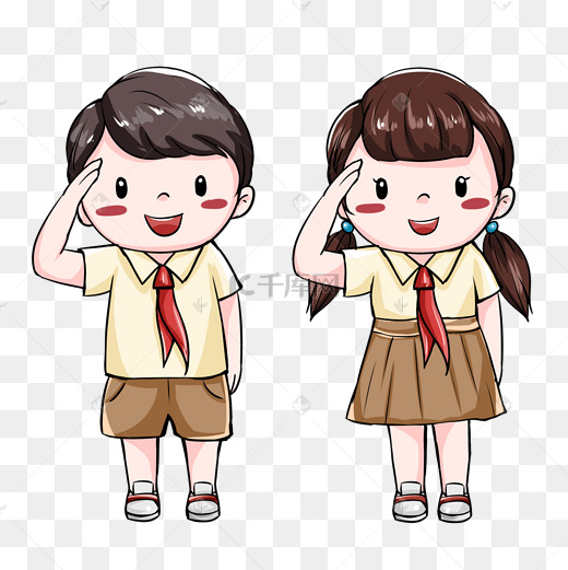 少先队员卡通q版人物图片