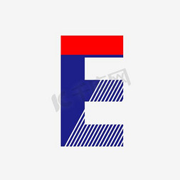条纹免抠艺术字图片_时尚创意条纹字母E