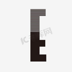 字母e免抠艺术字图片_创意镂空线条时尚字母E