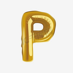 创意气球节日字母P