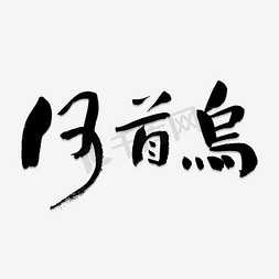 中药何首乌艺术字