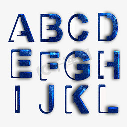 字母字母免抠艺术字图片_字母蓝色星辰艺术字