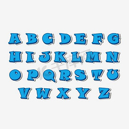 创意POP艺术字体英文字母