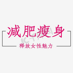 减肥瘦身海报艺术字