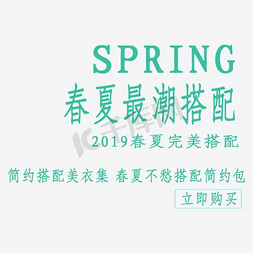 搭配精选免抠艺术字图片_SPRING春夏最潮搭配艺术字