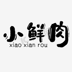 小鲜肉矢量艺术字