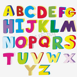 彩色3D立体字母