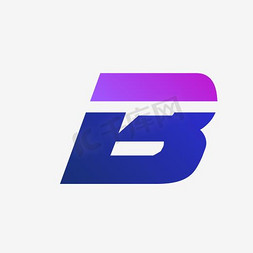 kb字母logo免抠艺术字图片_创意尖锐体字母B