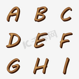 创意饼干英文26字母设计千库原创