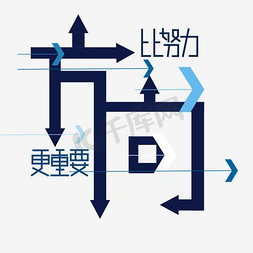 比努力更重要的是方向艺术字