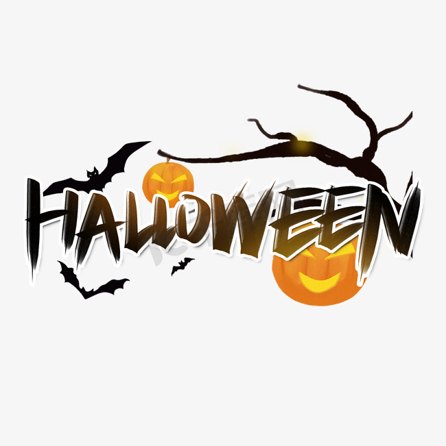 万圣节halloween手写字图片