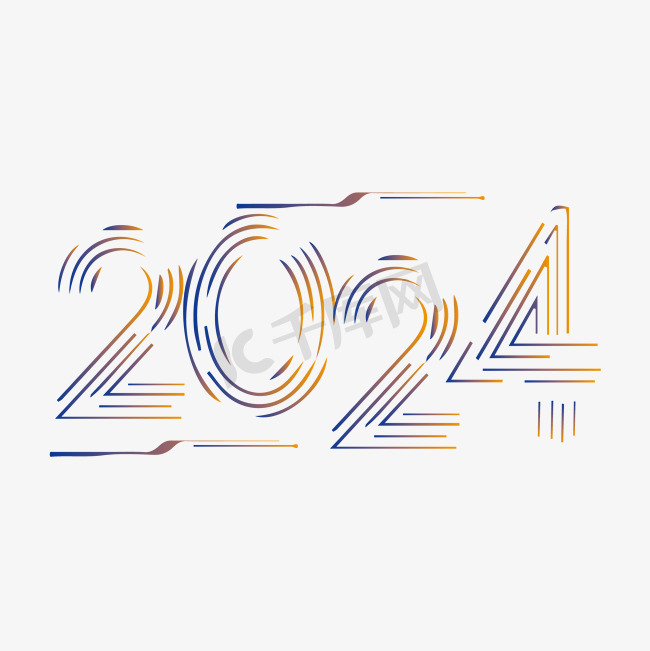 2024科技风简约商务艺术字图片