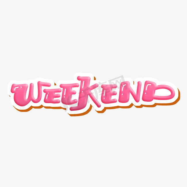 WEEKEND 周末 字体设计图片