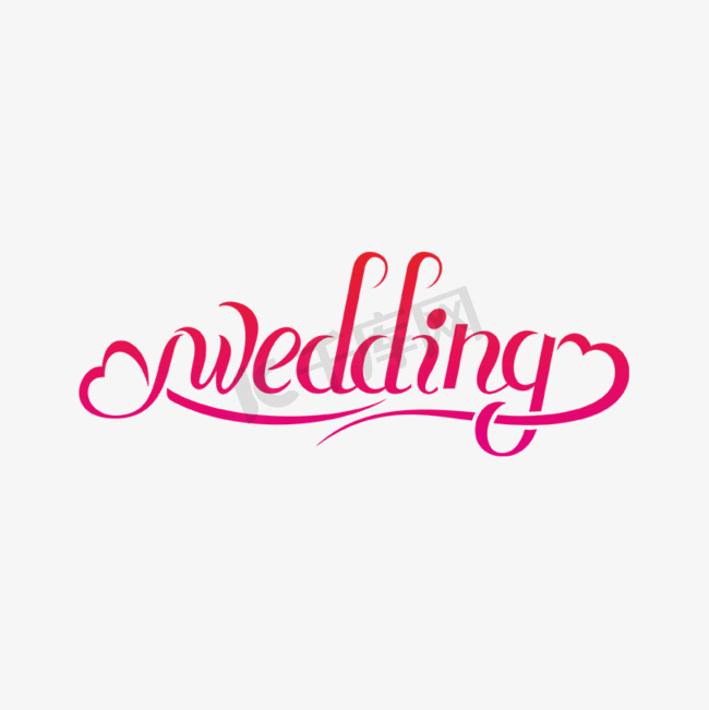 婚礼wedding英文创意字体设计图片