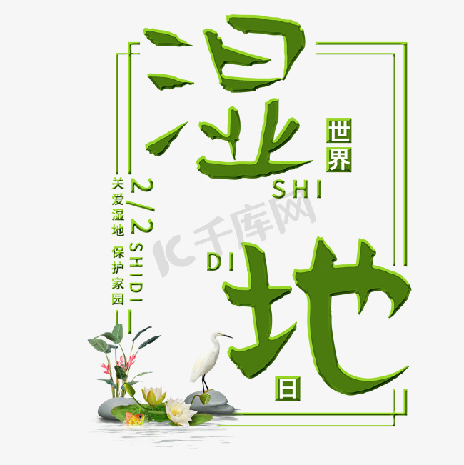 世界湿地日湿地白鹭动植物国际节日图片