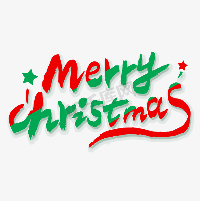 圣诞快乐英文merrychristmas手写字体图片