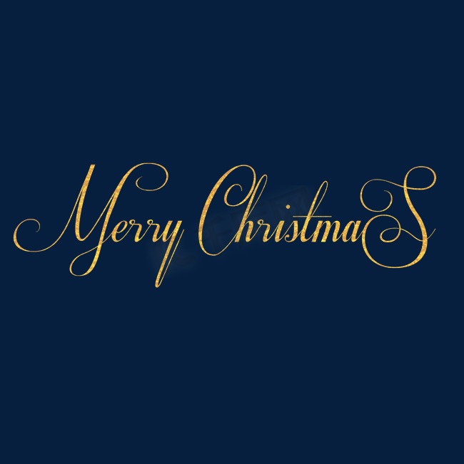 金色圣诞快乐英文字体设计图片
