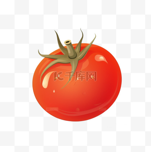 手绘扁平蔬菜番茄西红柿图片