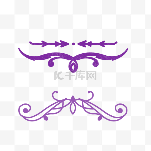 复古紫色欧式花藤图片