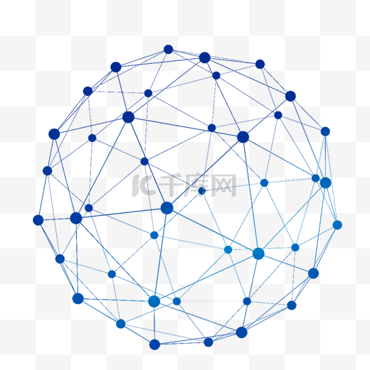 矢量点线结构科技球形图片