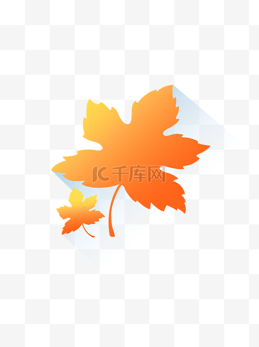 秋天秋叶枫叶秋意浓叶子卡通简约矢量元素图片